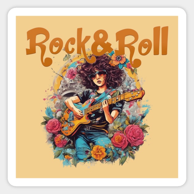 Rock and Roll Sticker by ShawnaMac